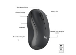Logitech M240 Silent Optical USB-A Zwart Retail Wireless