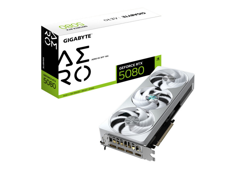 5080 Gigabyte RTX AERO OC SFF 16GB/3xDP/HDMI - Wit