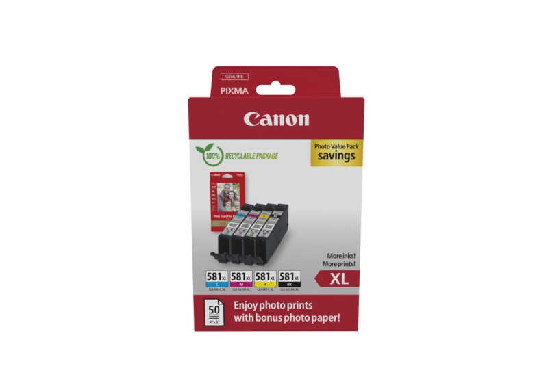 Canon (T) CLI-581XL BK/C/M/Y ValuePack 33,2ml (Origineel