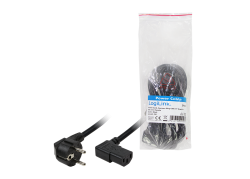 Voedingskabel 2.00m 90&deg; LogiLink