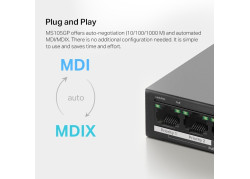 MERCUSYS 5Port 1Gbps (4xPoE+) MS105GP