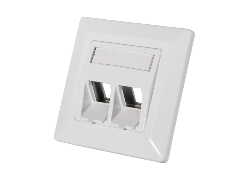 Inbouwdoos 2xKeystone Module LogiLink Signal Wit