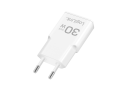 Lader 230V 1xUSB-C 30W+1xUSB-A 18W LogiLink Wit