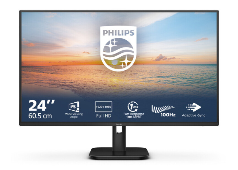 24" Philips 24E1N1100A FHD/HDMI/VGA/Speaker/IPS