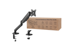 Desk Mount Single LogiLink 17"-32"<9kg staal gasveer