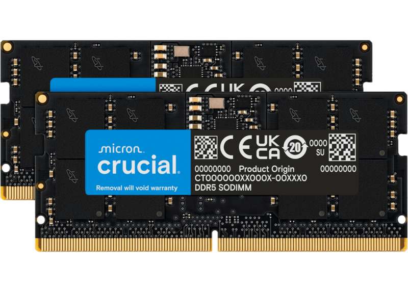 SODIMM 128GB DDR5/5600 CL46 (2x 64GB) Crucial