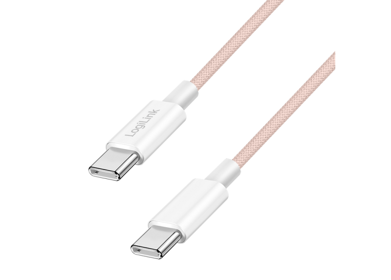 USB-C 2.0(M) <> USB-C(M) 1.0m LogiLink 60W/480Mbps roze