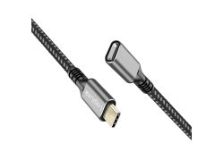 USB-C 3.2(M) <> USB-C(F) 1.0m LogiLink 100W/10Gbs/ zwart