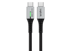 USB-C 3.2(M) <> USB-C(M) 2.0m LogiLink 240W/20Gbs/4K zw.