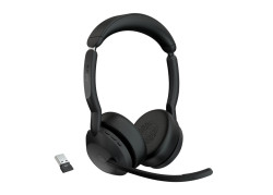 Jabra Evolve2 55 Link380a MS Stereo | Bluetooth Headset (ANC) | USB-A Dongle | Oplaadstandaard | Zwart