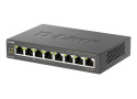 D-Link DGS-1008P/E | 8-Poorts Gigabit Switch | Unmanaged L2 | 4x PoE+ | Zwart