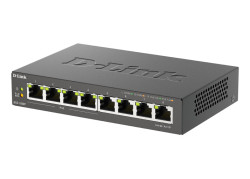 D-Link DGS-1008P/E | 8-Poorts Gigabit Switch | Unmanaged L2 | 4x PoE+ | Zwart