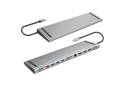 Docking 3xVideo Logilink USB-C, 100W, 4K, 12 Port