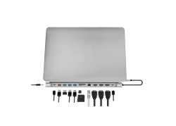 Docking 3xVideo Logilink USB-C, 100W, 4K, 12 Port