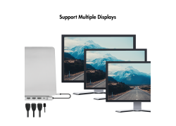 Docking 3xVideo Logilink USB-C, 100W, 4K, 12 Port