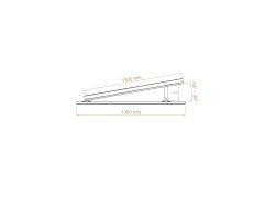 Type 3 - Plat dak montage systeem 15&deg;tot30&deg;/1300mm lengt