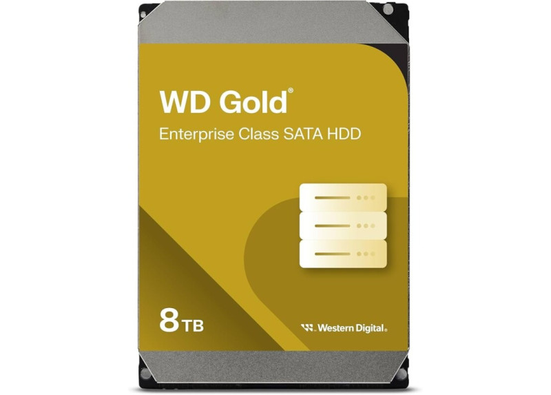 Western Digital Gold WD8005FRYZ | 8TB Enterprise Harde Schijf | 7200 RPM | 256MB Cache | SATA III | 3.5 inch