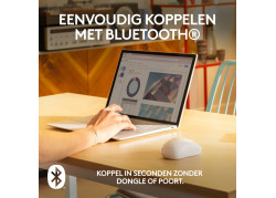 Logitech M240 | Draadloze Bluetooth Muis | Ambidextrous | Compact Reisformaat | Wit