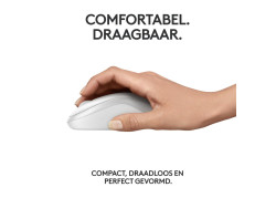 Logitech M240 | Draadloze Bluetooth Muis | Ambidextrous | Compact Reisformaat | Wit