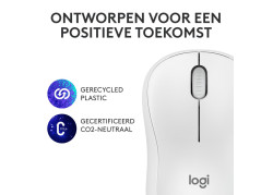 Logitech M240 | Draadloze Bluetooth Muis | Ambidextrous | Compact Reisformaat | Wit