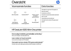 HP DeskJet 4320 All-in-One Printer | Wifi | Dubbelzijdig Printen | Scan en Kopieer | A4 | Kleur