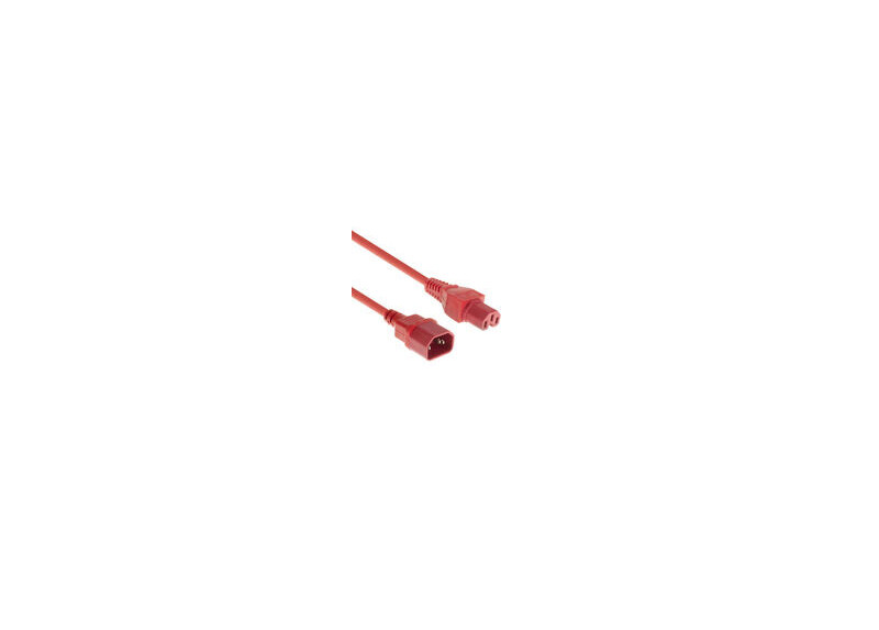ACT Netsnoer C14 - C15 rood 1,5 m