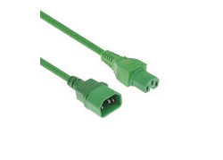 ACT Netsnoer C14 - C15 groen 1,5 m