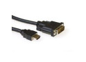 ACT HDMI-A male naar DVI-D male adapterkabel, 5 meter (met RF block)