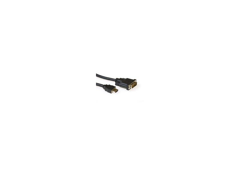 ACT HDMI-A male naar DVI-D male adapterkabel, 5 meter (met RF block)
