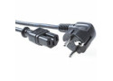ACT Netsnoer Schuko CEE 7/7 male (haaks) - C15 IEC 60320 zwart 1,5 m