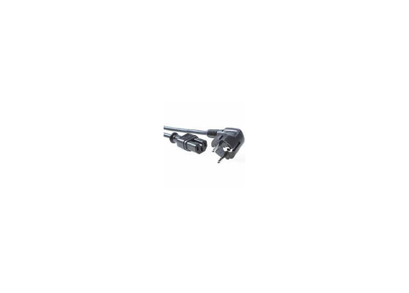 ACT Netsnoer Schuko CEE 7/7 male (haaks) - C15 IEC 60320 zwart 1,5 m