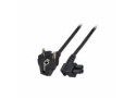 ACT Netsnoer Schuko CEE 7/7 male (haaks) - C5 (haaks) IEC 60320  zwart 1,8 m