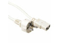 ACT Netsnoer Schuko CEE 7/7 male (recht) - C13 IEC 60320 ivoor 2,5 m