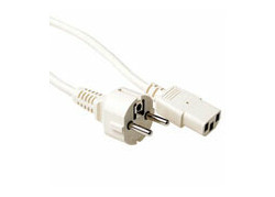 ACT Netsnoer Schuko CEE 7/7 male (recht) - C13 IEC 60320 ivoor 1,5 m