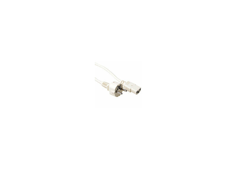 ACT Netsnoer Schuko CEE 7/7 male (recht) - C13 IEC 60320 ivoor 1,5 m