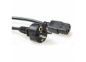 ACT Netsnoer Schuko CEE 7/7 male (recht) - C13 IEC 60320 zwart 1,5 m