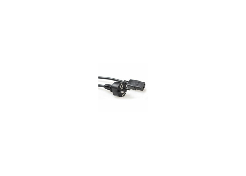 ACT Netsnoer Schuko CEE 7/7 male (recht) - C13 IEC 60320 zwart 1,5 m