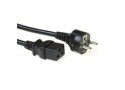 ACT Netsnoer Schuko CEE 7/7 male (recht) - C19 IEC 60320 zwart 3 m