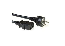 ACT Netsnoer Schuko CEE 7/7 male (recht) - C19 IEC 60320 zwart 3 m