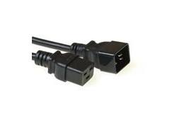 ACT Netsnoer C19 - C20 zwart 2 m