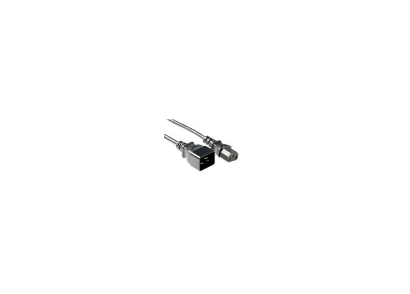 ACT Netsnoer C13 - C20 zwart 2 m
