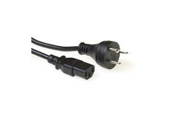 ACT Netsnoer Deense connector - C13 zwart 2,5 m