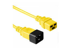 ACT Netsnoer C19 - C20 geel 1,2 m