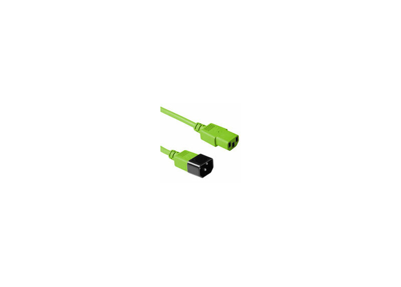 ACT Netsnoer C13 - C14 groen 0,6 m