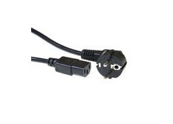 ACT Netsnoer Schuko CEE 7/7 male (haaks) - C13 IEC 60320 zwart 7 m
