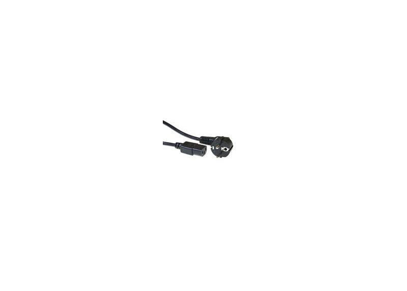 ACT Netsnoer Schuko CEE 7/7 male (haaks) - C13 IEC 60320 zwart 7 m