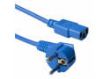 ACT Netsnoer Schuko CEE 7/7 male (haaks) - C13 IEC 60320 blauw 1,8 m