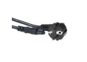 ACT Netsnoer Schuko CEE 7/7 male (haaks) - C5 IEC 60320 zwart 5 m