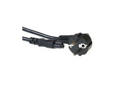 ACT Netsnoer Schuko CEE 7/7 male (haaks) - C5 IEC 60320 zwart 5 m