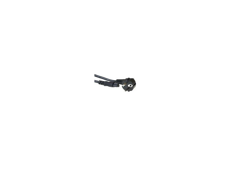 ACT Netsnoer Schuko CEE 7/7 male (haaks) - C5 IEC 60320 zwart 5 m